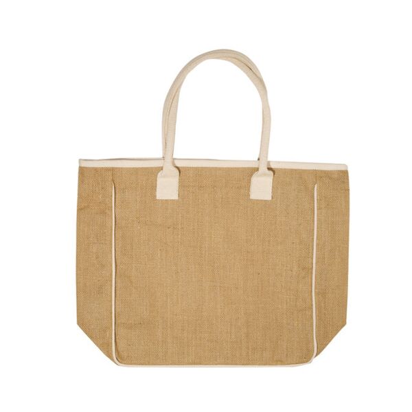 Seville Jute & Canvas Tote Bag Thumbnail